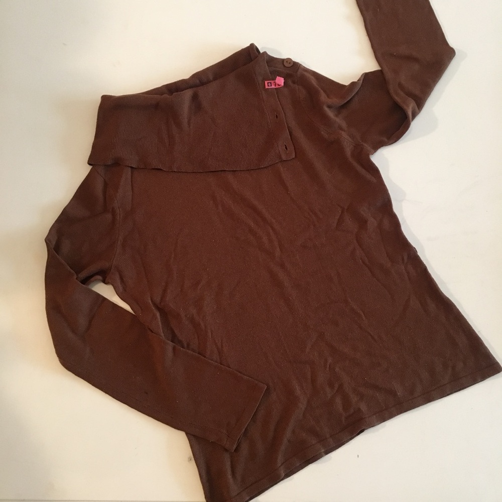 ✨FINITY✨ Vintage Button Down Cowl Neck Sweater (M)